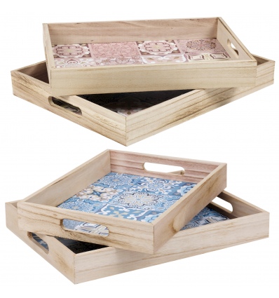 2pc Wooden Serving Tray [459708]