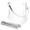 Elegant Glass Ice-Bucket with Tongs [648485]