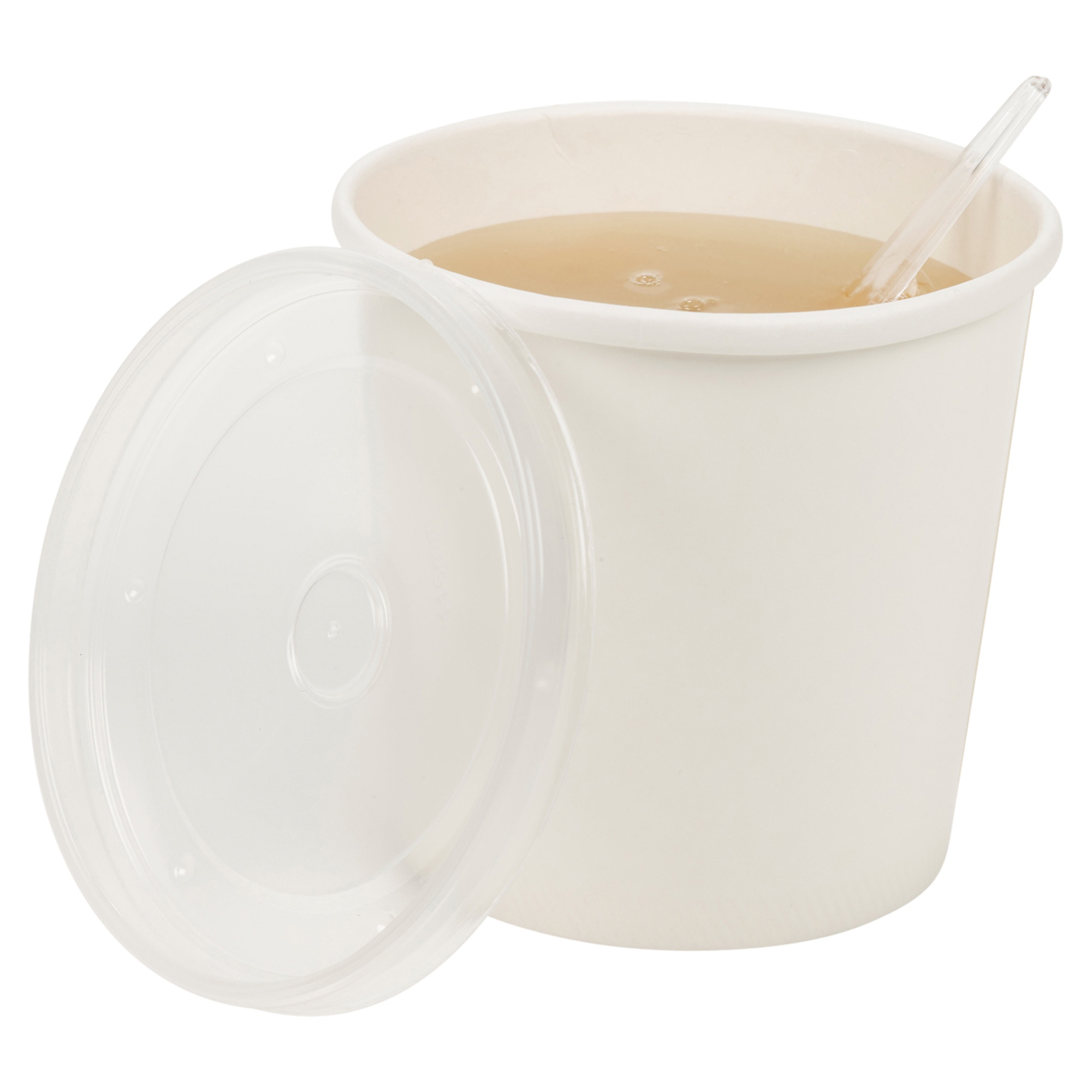 26oz Disposable Paper Hot Food Soup Containers & Lids Pasta Deli Ice