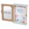 Floral Wooden Key Cabinet With Glass Front [567595]