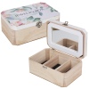 Floral Wooden Jewellery Box With Mirror [567670]