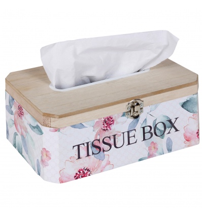 Floral Wooden Tissue Box [567601]