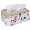 Floral Wooden Tissue Box [567601]