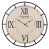 Wooden Clock With Metal Frame [946796]