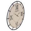 Wooden Clock With Metal Frame [946796]