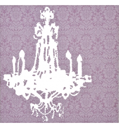 Pink / Chandelier Canvas Picture (42762)