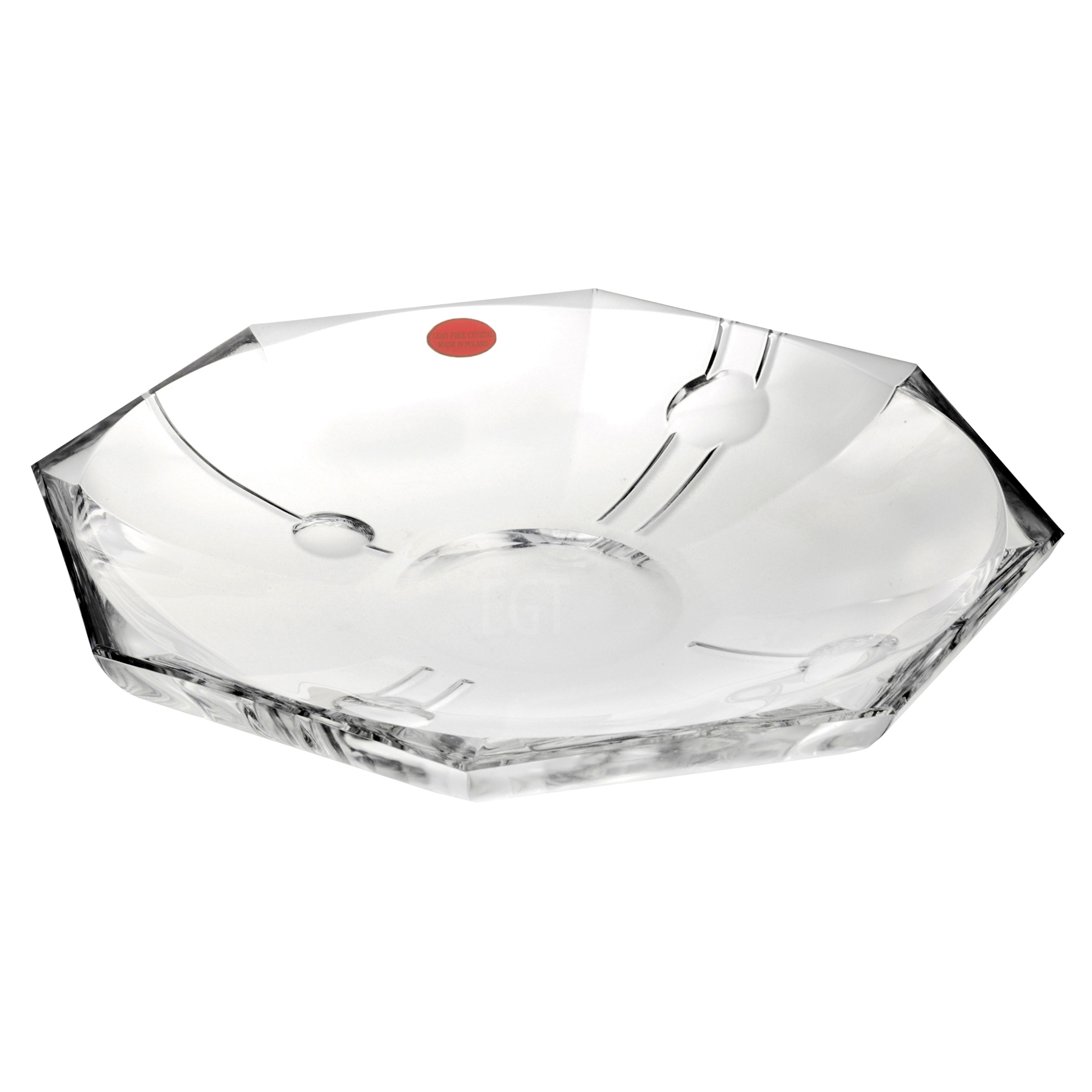 Large Crystal Glass Dish Serving Bowl Plate Fruit Decorative Tray