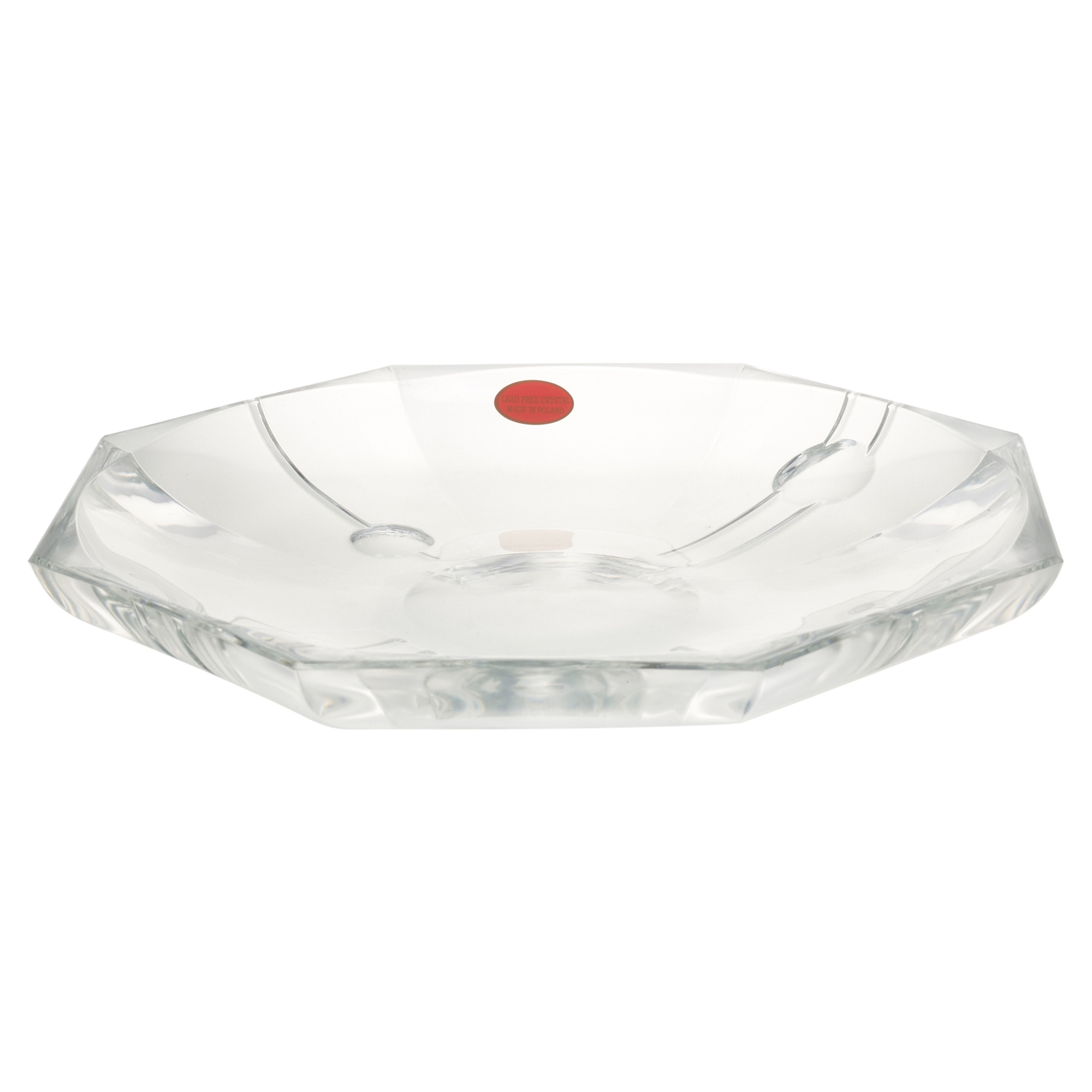 Large Crystal Dish Glass Serving Bowl Decorative Centerpiece Display