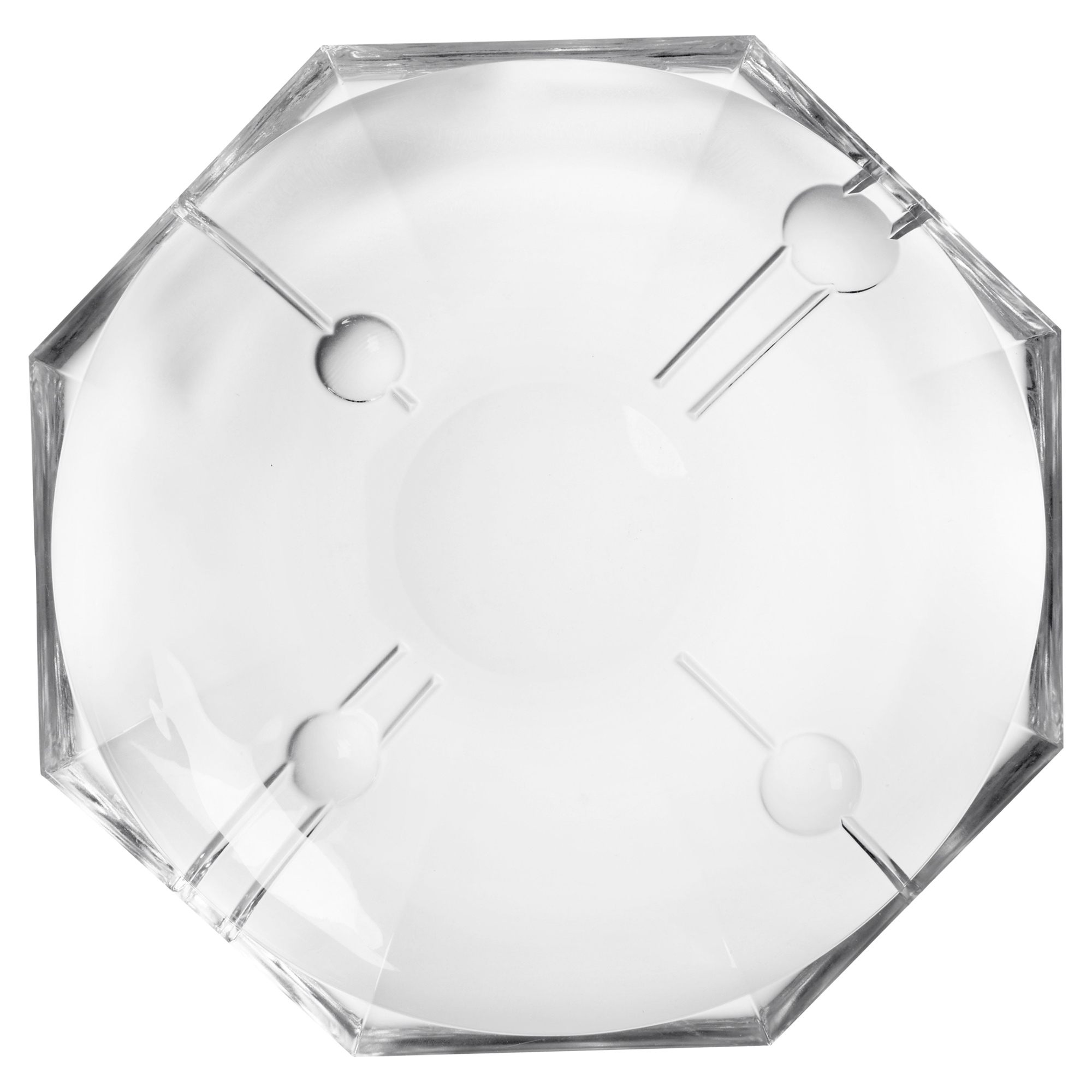 Large Crystal Dish Glass Serving Bowl Decorative Centerpiece Display