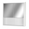 2 Half Door Bathroom Mirror Cabinet White [391487]