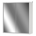 2 Door Bathroom Mirror Cabinet White [391494]