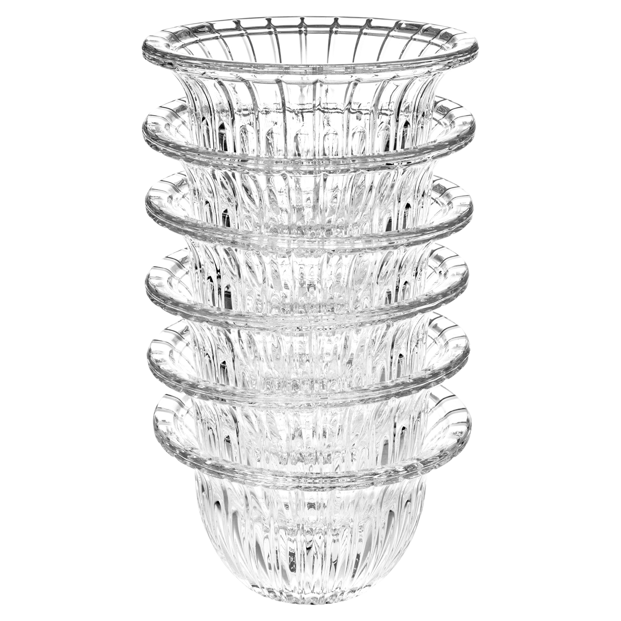 6 x f/&d sans plomb verre cristal dessert Deus Bols Plat À Collation Boîte Cadeau Set