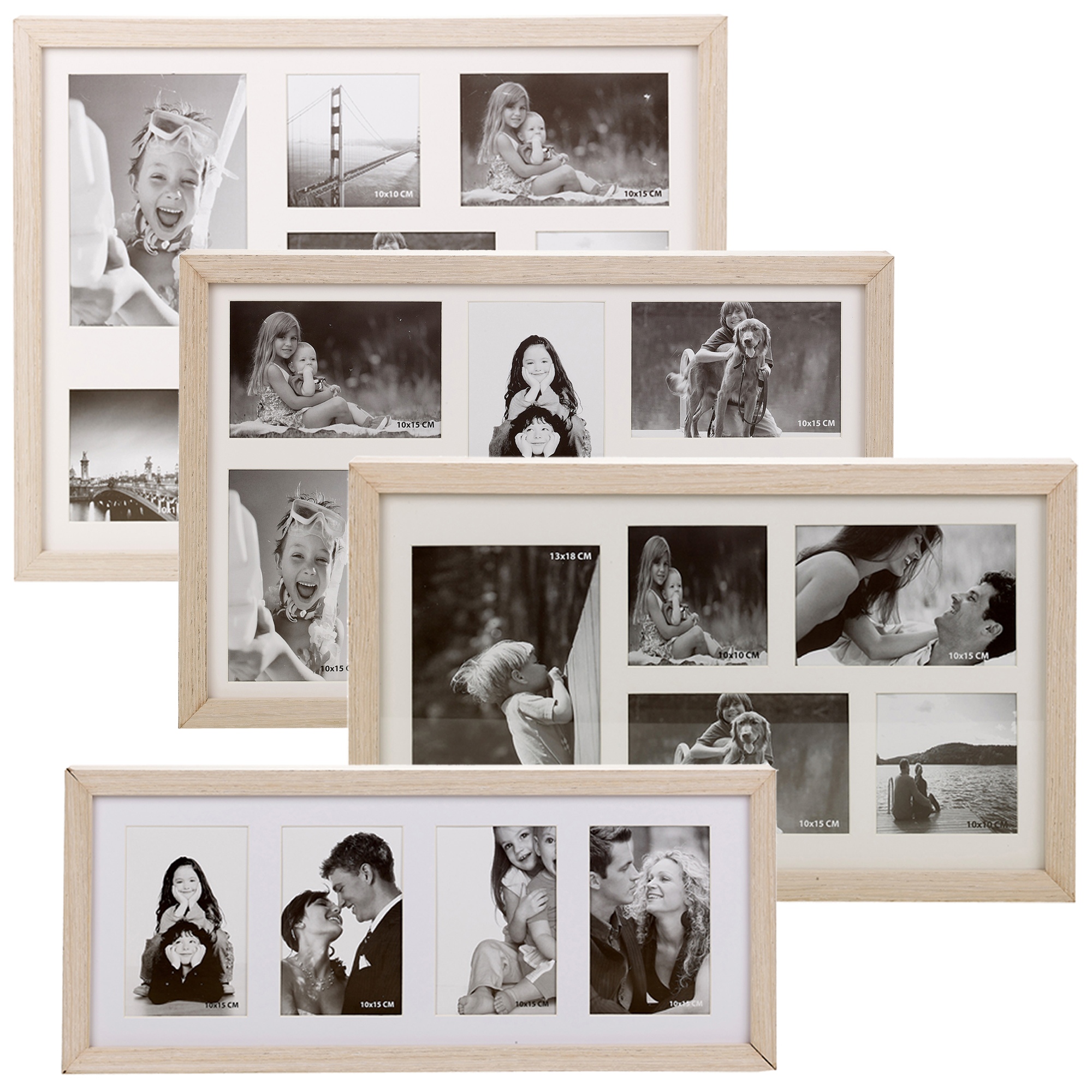 Details About Mdf Wood Rectangular Large Multi Pictures Photo Frame Wall Hanging Collage Decor