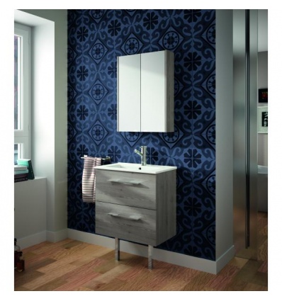 Croydex Grey Chinnock Bathroom Sink Vanity Unit