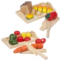 17 Pcs Wooden Food Baked Goods, Fruit & Veg Playset [391555]