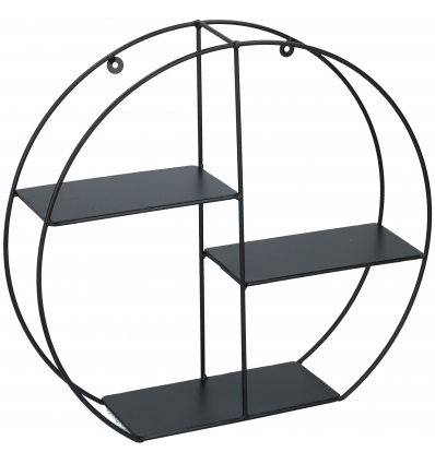 3 Tier Black Metal Wall Shelves