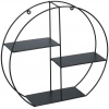 3 Tier Black Metal Wall Shelves