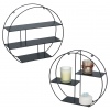 3 Tier Black Metal Wall Shelves