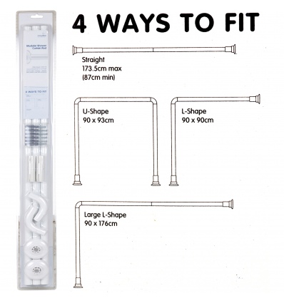 Croydex Modular Shower Curtain Rod [098481]