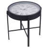 Round Tea Table With Clock Top 40cm [913903]