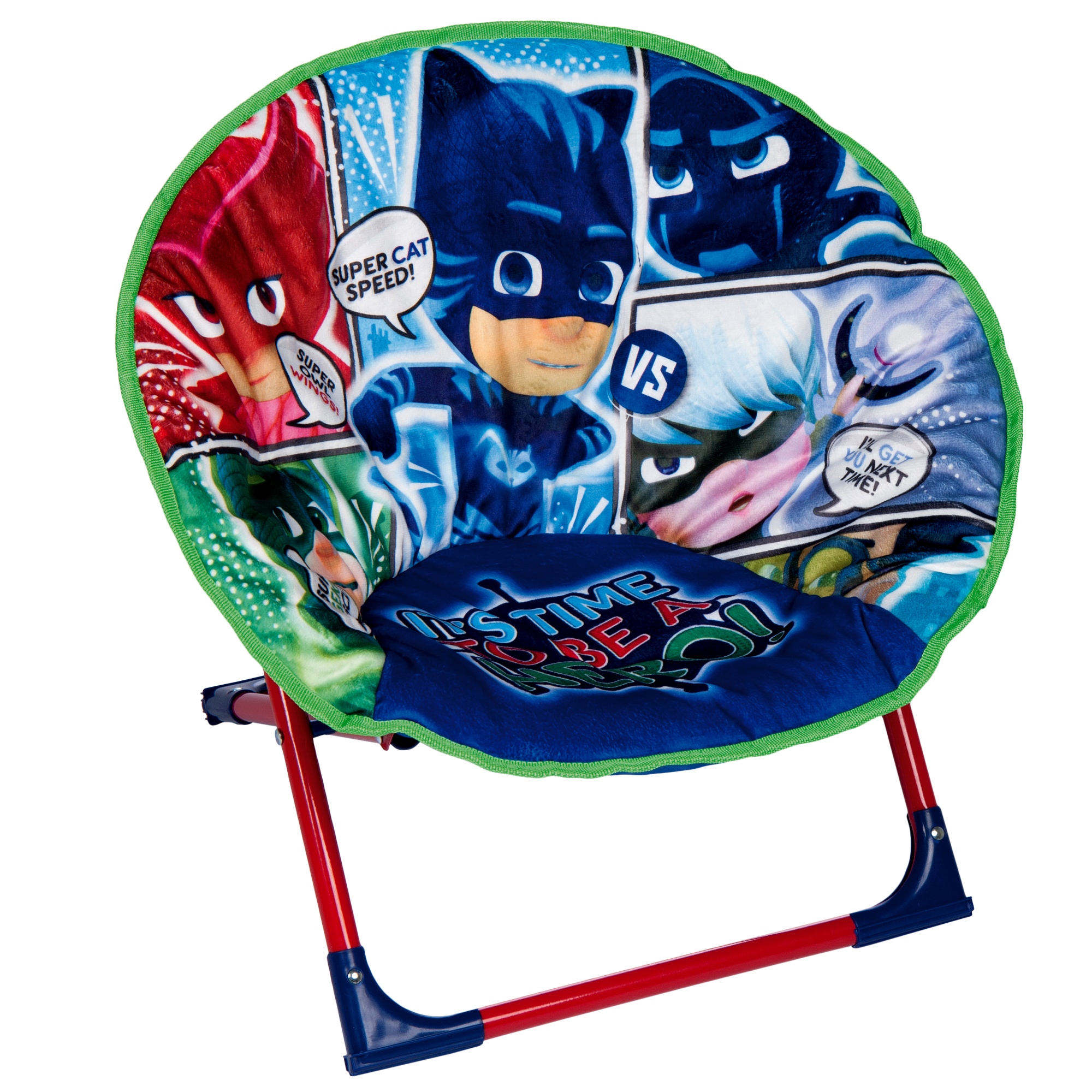 PJ Masks Kids Children Moon Chair Soft Fabric Home Garden Folding