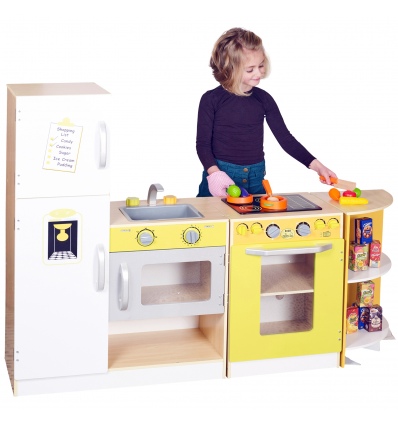 URBN-TOYS Large Wooden Play Kitchen Combi Set [390923](AC7706)