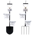 Outdoor Hanging 2 Flowerpot Baskets Holder With Hook [988185][499197]