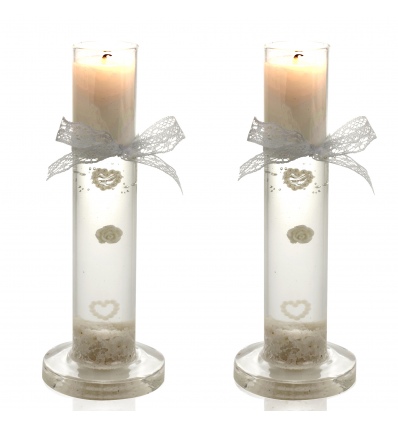 Wedding Candle In Glass 6.5x17cm [870953]