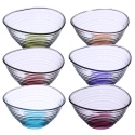 Coral Derin Coloured Dessert Bowl 6pc Set DRN258 [26021] [181078]