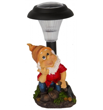 Solar Garden Gnome 28cm 6ass Outdoor Lights [958088]