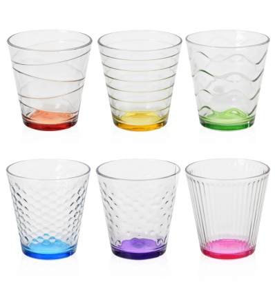 Colourful Drinking Glass Set of 6 Co[854633]