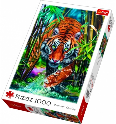 Puzzles - "1000" - Grasping tiger [10528]