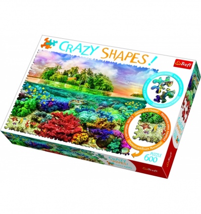Puzzles - "600 Crazy Shapes" - Tropical island [11113]