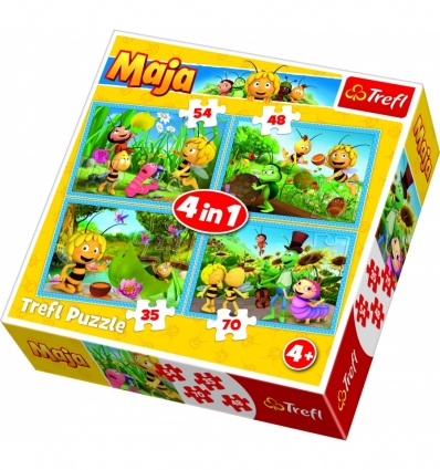 Puzzles - "4in1" - Maya the Bee adventures [34320]