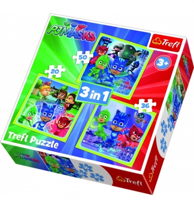 3 in 1 - PJ Masks Ready To Action Puzzles [34840]