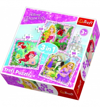 Puzzles - "3in1" - Rapunzel, Aurora and Ariel  [34842]