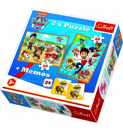 Puzzles - "2in1 + memos" - PAW Patrol to the rescue  [90790]