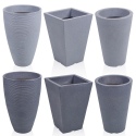 Round Dark Grey Flowerpot [590214]