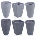 Round Dark Grey Flowerpot [590214]