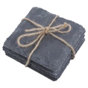 Slate Coasters Set of 4  10x10cm [001522]