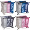 3 Section Multi Colour Laundry Baskets