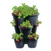 3 Section Stackable Flowerpot Black [320255]