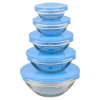5 PC Glass Bowls With Lids [853160] [185316]