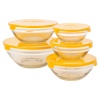 5 PC Glass Bowls With Lids [853160] [185316]