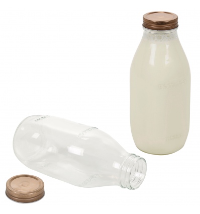 1L Glass Bottle With Copper Colour Lid [324788]