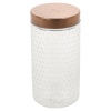 Hermetic Glass Spotted Jar With Copper Colour Lid
