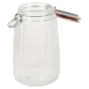 Hermetic Glass Stripped Jar With Copper Colour Lid