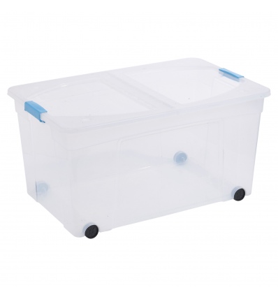 60 Liter Storage Box Clippy with Folding Lid And Wheels [TML260] [004259]