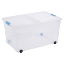 60 Liter Storage Box Clippy with Folding Lid And Wheels [TML260] [004259]