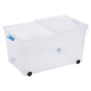 60 Liter Storage Box Clippy with Folding Lid And Wheels [TML260] [004259]